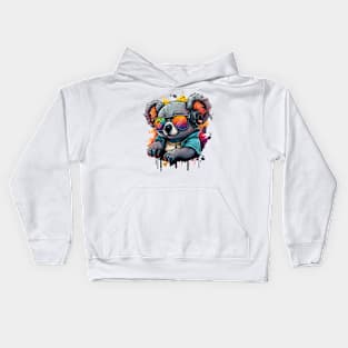 Cool Graffiti Koala Kids Hoodie